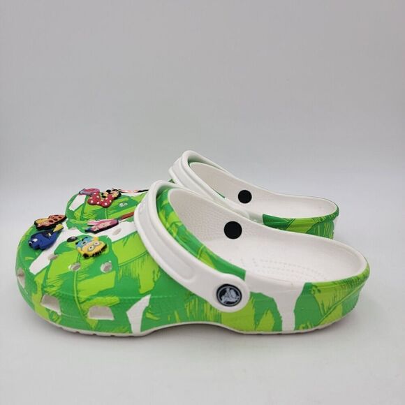 Crocs x Palm Trees Greeny Classic Clog Disney Pins Womens‎ Sz 8 Mens 10 Slip On main image 4